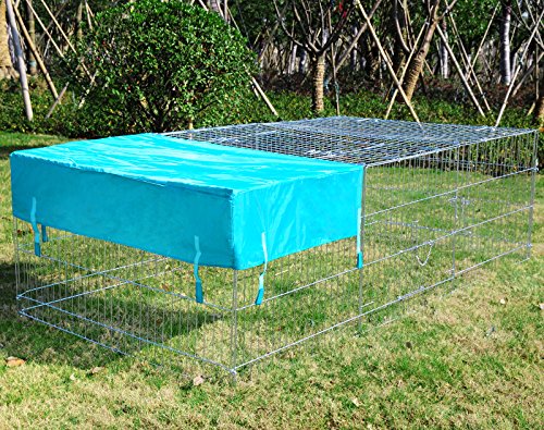 EUGAD Recinto Libero Lapin Run - Métal galvanisé - 180 x 120 x 60 cm