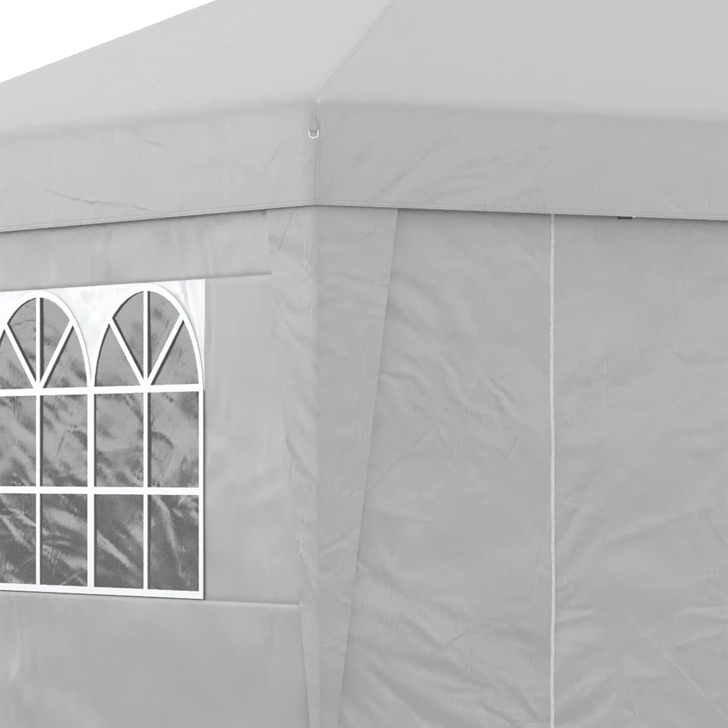 Outsunny Pavillon de jardin, pop-up, pliable, pavillon, tente de fête, 3 x 3 m, protection contre les UV 30+, avec fenêtres, parois latérales, sac de transport, sacs de sable, gris