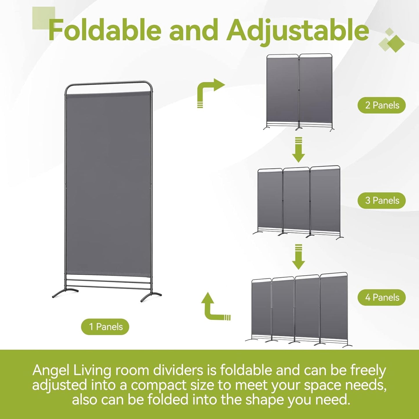 Paravent Angel Living - Connectable - 180 x 81 cm - Gris