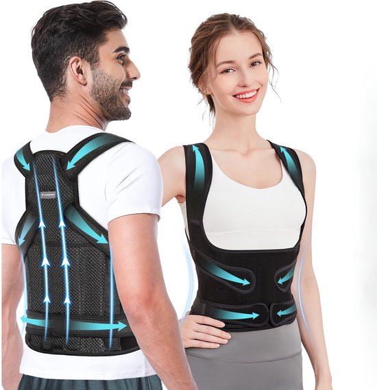 Caresense Back Brace Male & Female Adjustable - Posture corrector - Shoulder braces - Posture correction brace - size L