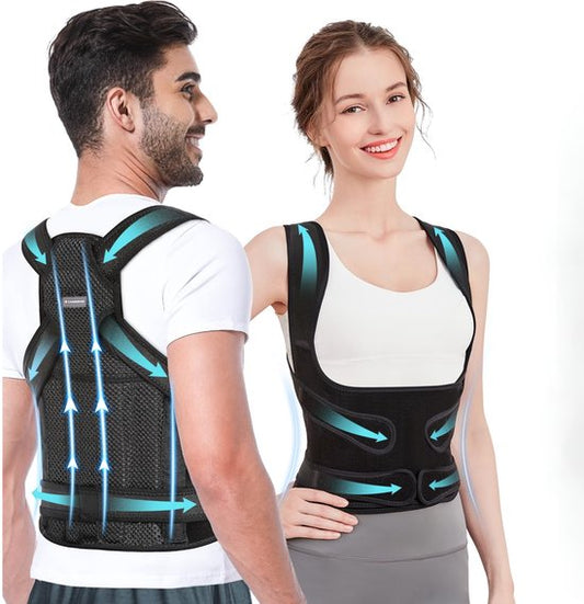 Caresense Back Brace Male & Female Adjustable - Posture corrector - Shoulder braces - Posture correction brace - size L