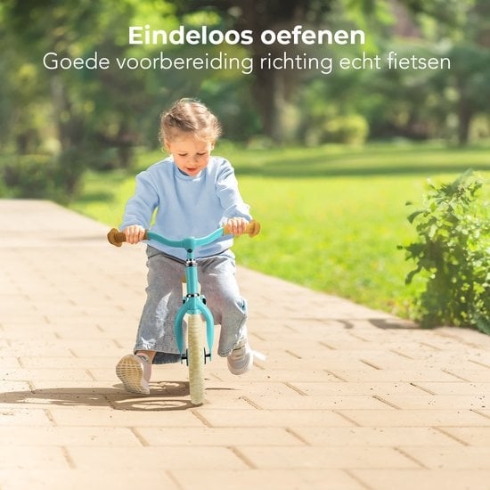 LifeGoods KiddyCruiser Draisienne Enfants Vélo Bébé sans Pédales - 2 ans - Garçons et filles - Vert Menthe