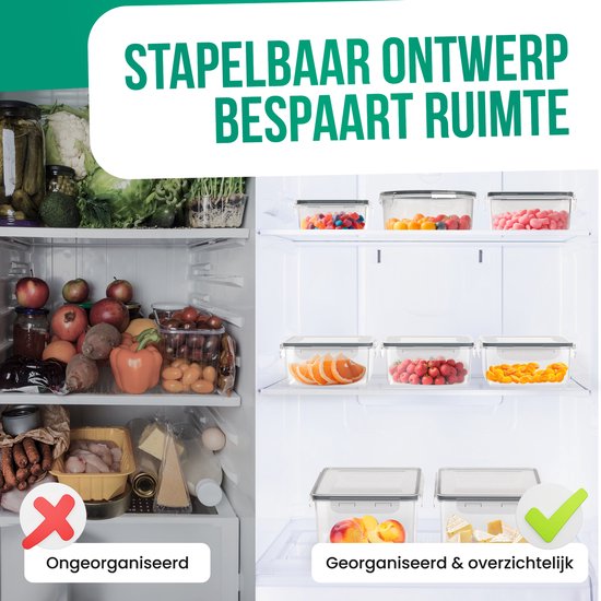 Avalo Récipients de conservation des aliments - Récipients de préparation des repas - Récipients de congélation en plastique - Avec couvercle - Ensemble de 30 pièces - Récipients pour micro-ondes sans BPA