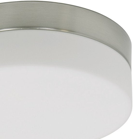 Plafonnier Steinhauer Ikaro 1363ST en acier, Ø 24 cm - Design moderne avec variateur à 4 positions, adapté à un usage intérieur et aux zones 2 et 3 de la salle de bains