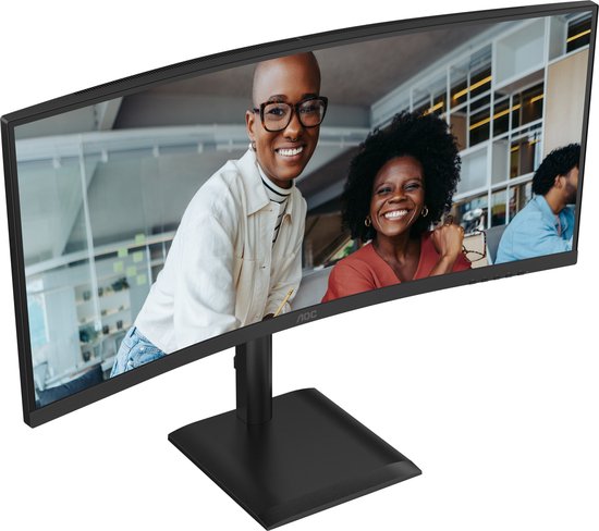AOC CU34E4C - Écran professionnel incurvé ultra-large - USB-C 90 W - Garantie 5 ans - 34 pouces
