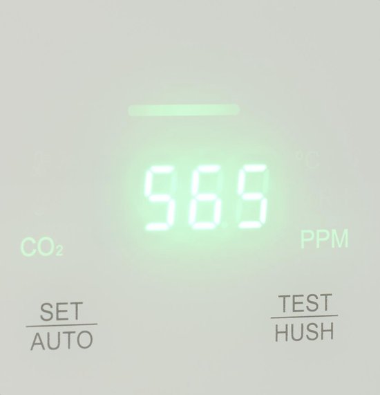 Smartwares FGA-13900 - Détecteur de qualité de l'air (dioxyde de carbone) - Alarme CO₂ - 85 dB - 3 capteurs - Alerte vocale