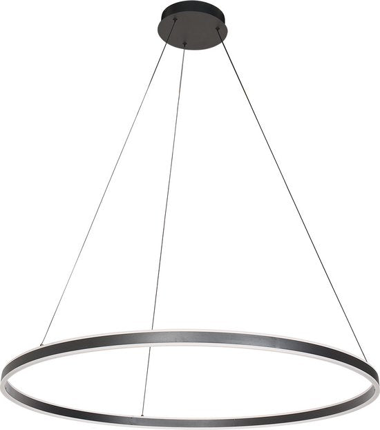 Steinhauer - lampe suspendue - Ringlux - noir - métal - Ø 100cm - LED - 3676ZW