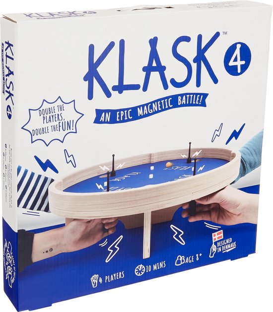 Jeu de société Klask pour 4 joueurs - Jeu magnétique - Jeux de société pour adultes et enfants