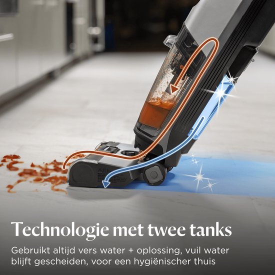 Aspirateur sans fil BISSELL CrossWave OmniForce Edge Select avec fonction de lavage - Nettoyeur de taches pour sols durs - Aspirateur balai sans fil - Aspirateur 2 en 1 - Moteur ultra-puissant 31 aW - Technologie ZeroGap - 3999 N