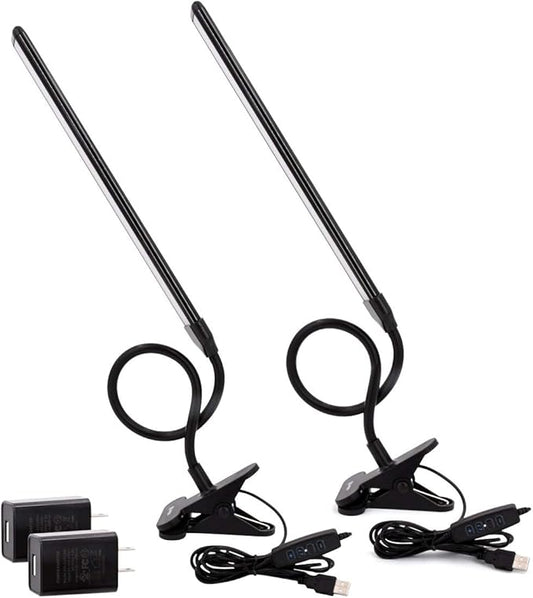Cesunlight Lampe de bureau - LED - Dimmable - USB - Contrôle tactile - Noir
