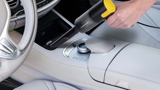 Dunlop Auto Stofzuiger - 12V Aansteker Aansluiting - Nat en Droog - Spleet- en Borstelmondstuk - 3 Meter Kabel - Auto Accessories - Zwart/Geel