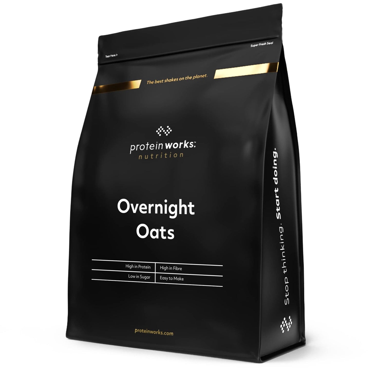 Protein Works Overnight Oats Dark Choc Raspberry - 1 kg - hyperprotéiné - pauvre en sucre - avec chia et graines de lin