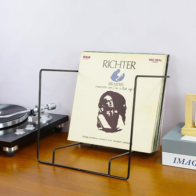 VDD LP Storage Rack - Métal - Vinyle - 30.5 x 33.5 x 30 cm - Noir