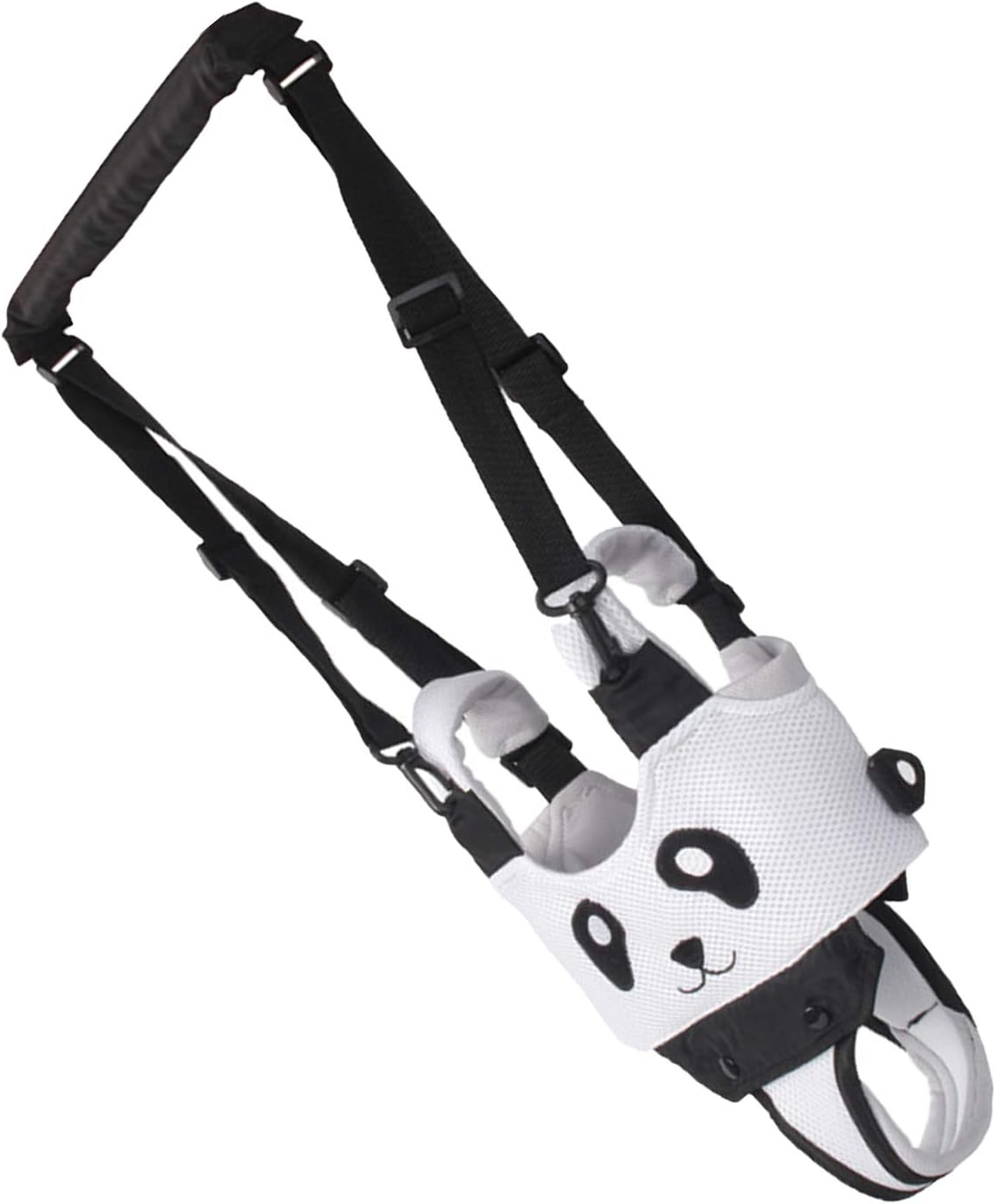 Harnais de marche et de marche pour tout-petits - Yolispa - Ajustable - 250 g - Taille ajustable (tour de poitrine env. 50-75 cm) - Panda noir/blanc