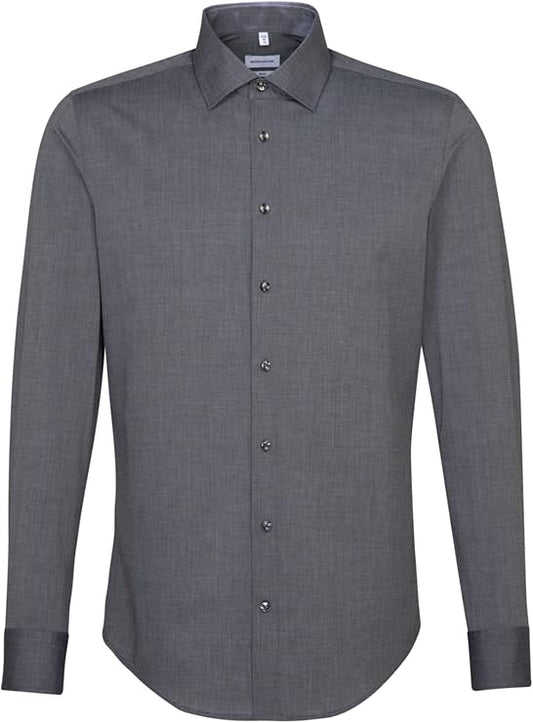 seidensticker Seidensticker Chemise d'affaires masculine cintrée - Taille 40 - Gris