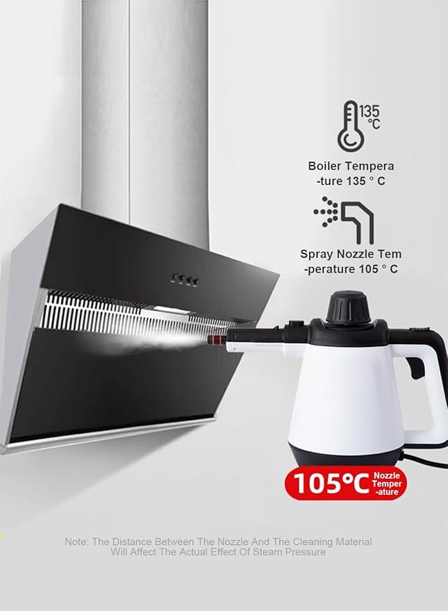 ETLIFE Nettoyeur vapeur, 1200 W, 3 Bar de pression de vapeur, 400ml de capacité, blanc