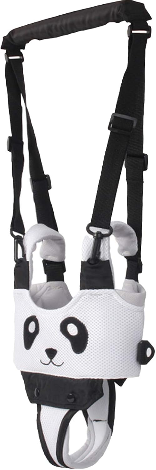 Harnais de marche et de marche pour tout-petits - Yolispa - Ajustable - 250 g - Taille ajustable (tour de poitrine env. 50-75 cm) - Panda noir/blanc