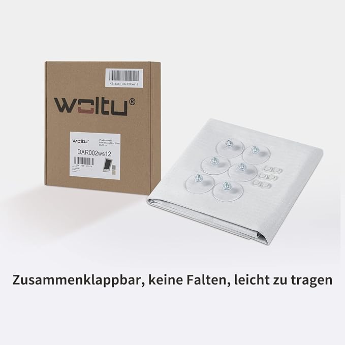 WOLTU store thermique occultant fenêtre de toit - sans perçage avec ventouses - blanc - 76 x 115 cm - pour Velux et Roto P08 408