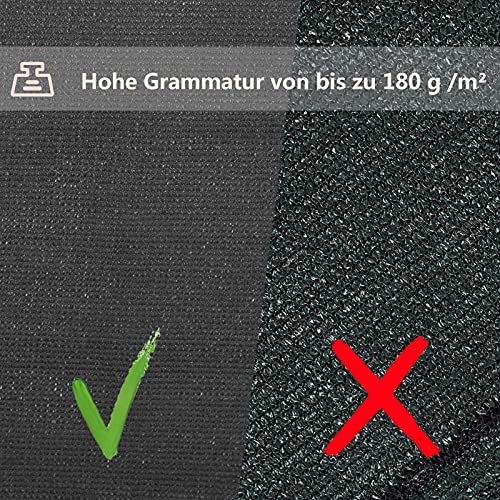 Brise-vue Woltu HDPE 180 g/m² - Anthracite - 1 x 15 m