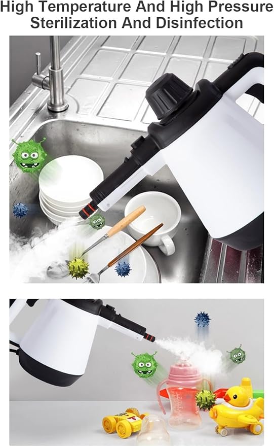 ETLIFE Nettoyeur vapeur, 1200 W, 3 Bar de pression de vapeur, 400ml de capacité, blanc