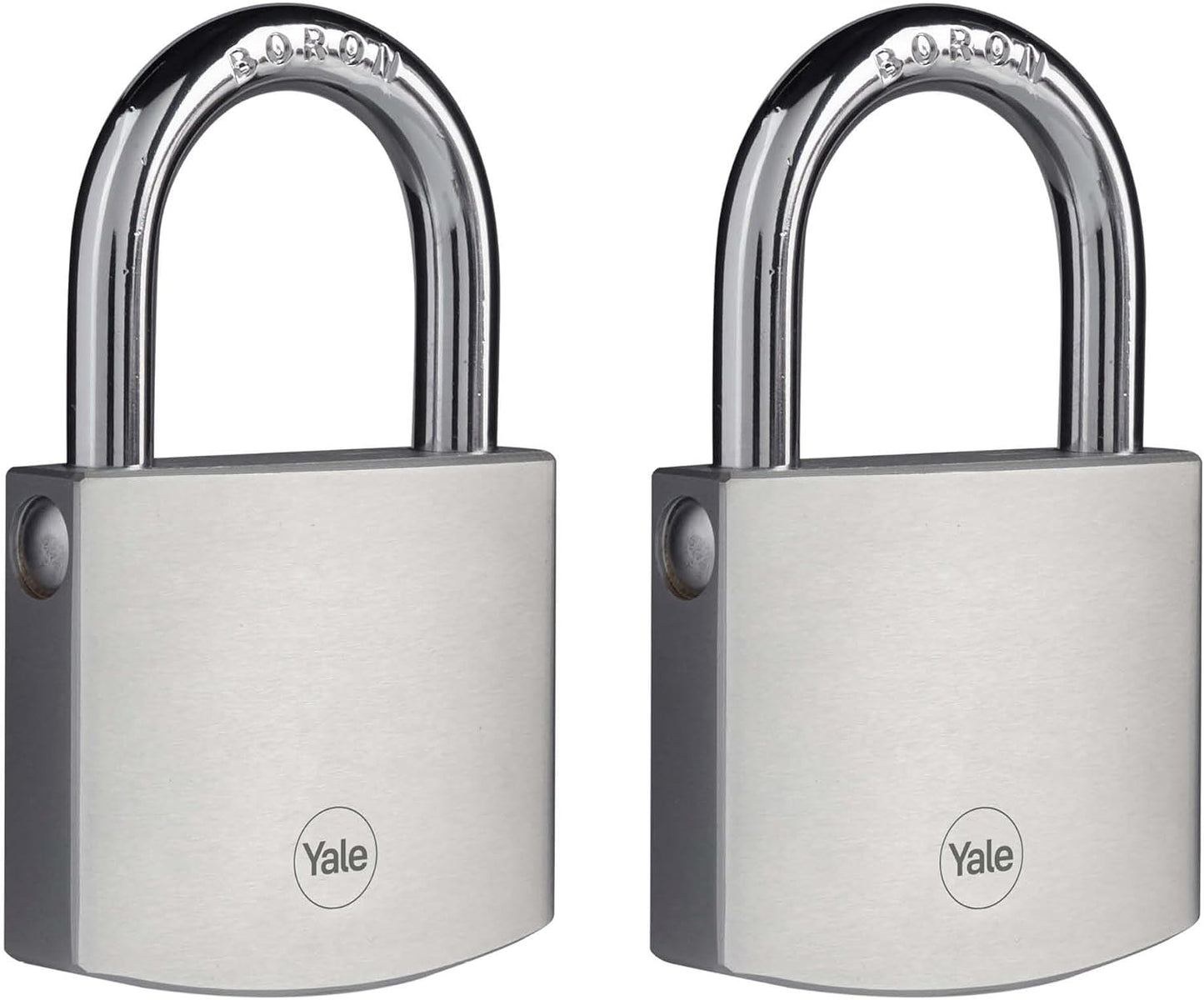 Cadenas de haute sécurité Yale - laiton et chrome - 60 mm - Lot de 2 (Y120DB/60/135/2)