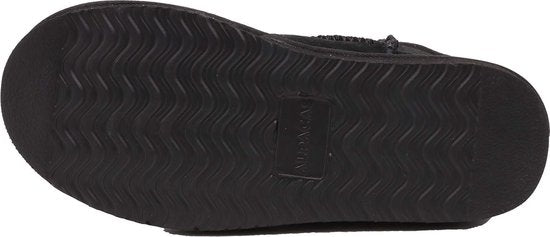 Alpacas Footwear - Ladies - Bottes courtes en daim véritable - Doublées de 100% de laine d'agneau douce - Noir - Taille 38