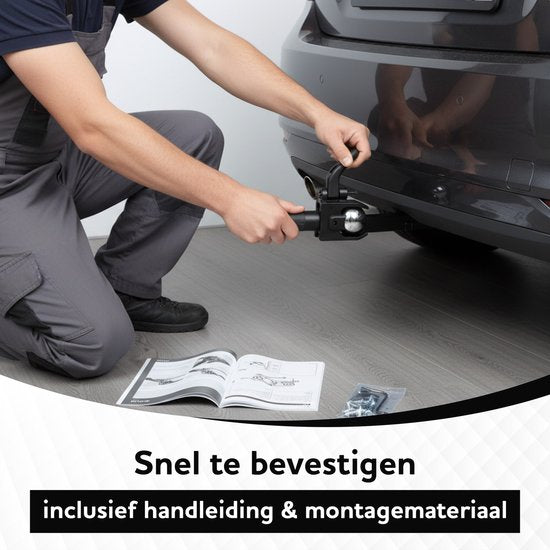 Outbee Porte-vélos - Porte-vélos vélos électriques 2 - Porte-vélos barre d'attelage - Avec support de plaque d'immatriculation - Noir