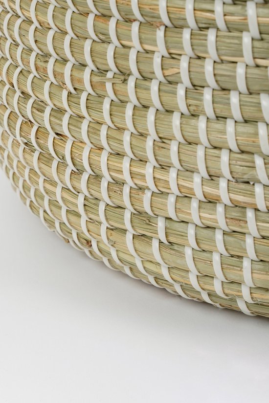 Mica Decorations Panier de rangement Milou - Lot de 2 - H43 x Ø50 cm - Seagrass - Jaune