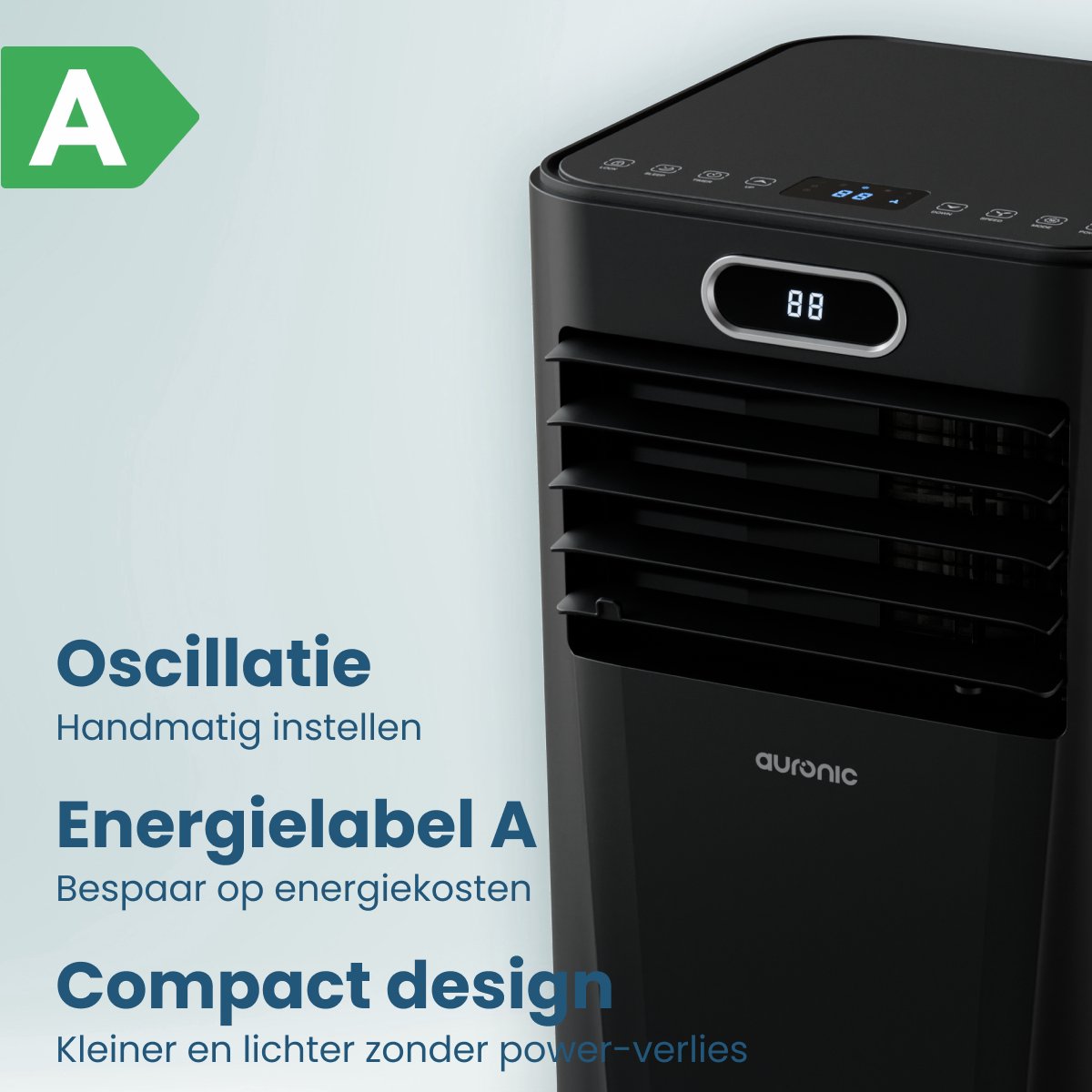 Climatiseur portable Auronic blanc - 7 000 BTU - Jusqu'à 20 m² - 3-en-1 - Avec kits de calfeutrage pour fenêtres