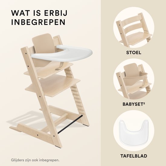 Lot Stokke® Tripp Trapp® : chaise + kit bébé + plateau | Naturel