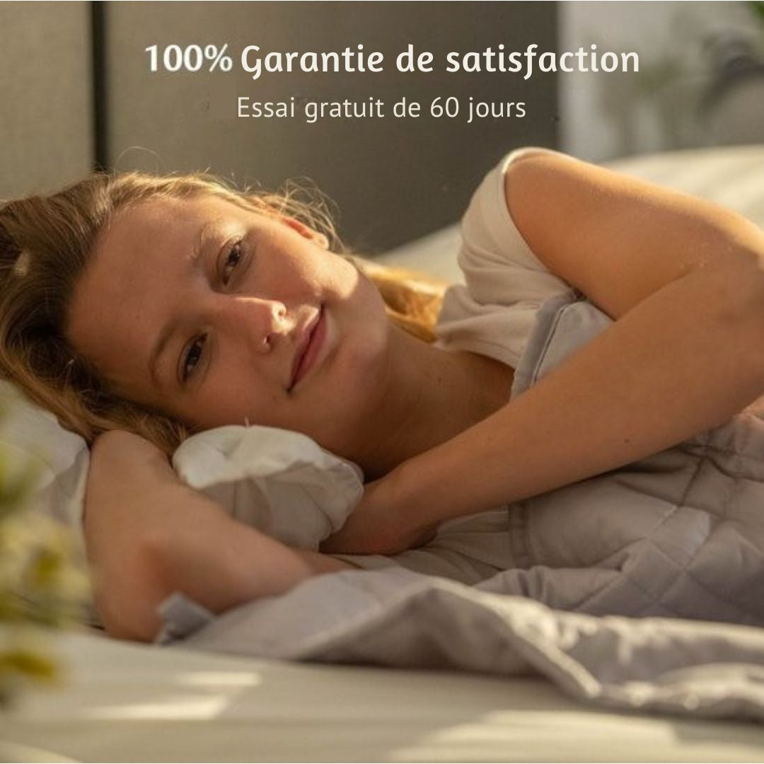 Couverture lestée EL-Life 11kg 200 x 200cm - OEKO-TEX Coton - Gris clair