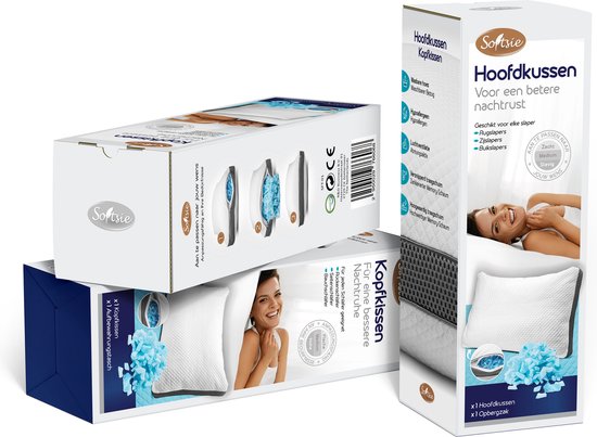 Softsie Oreiller en mousse à mémoire de forme 70x50 - Oreiller ergonomique - Oreiller de sommeil réglable - Oreiller - Oreillers Douleurs de cou