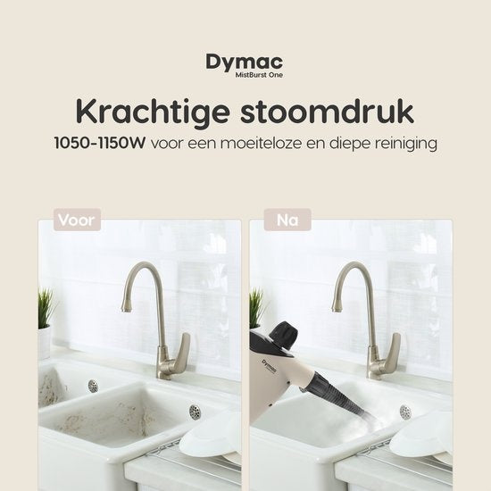 Nettoyeur vapeur portatif - Dymac - Réservoir 450 ml – 16 Accessoires – Vapeur Continue 10 min – Chauffe Rapide