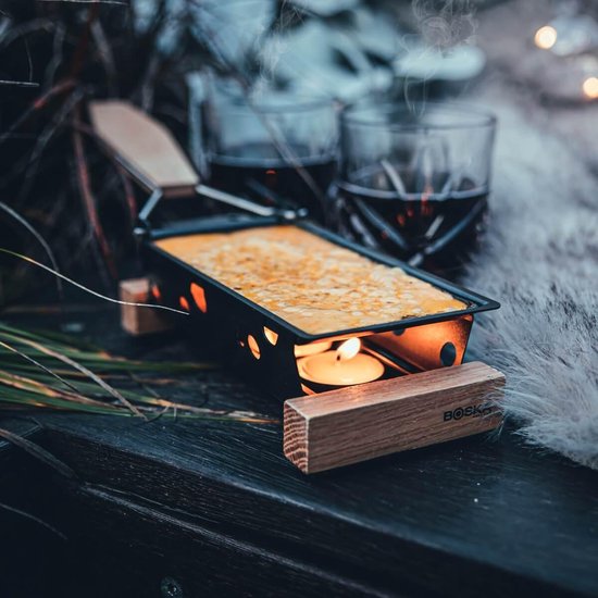 Boska Partyclette Oslo - Set à raclette - Chêne - Revêtement antiadhésif