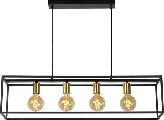 Lucide RUBEN - Suspension - 4xE27 - Noir