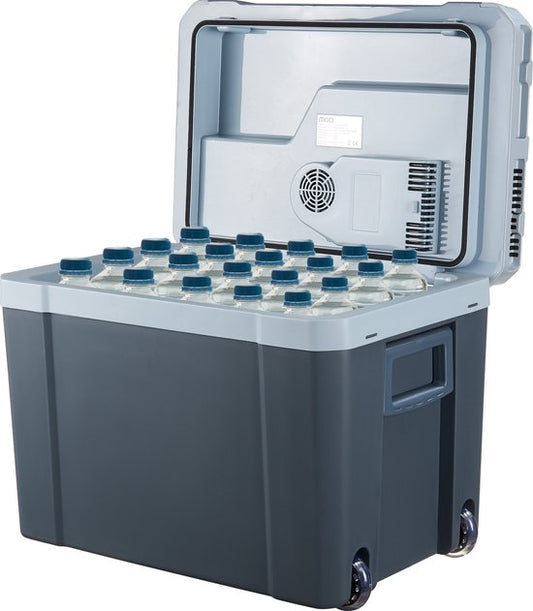 MOA Coolbox électrique 12v 230 volt - Coolbox 40L - Frigobox - Réfrigérateur de camping - Voiture et camping - Gris