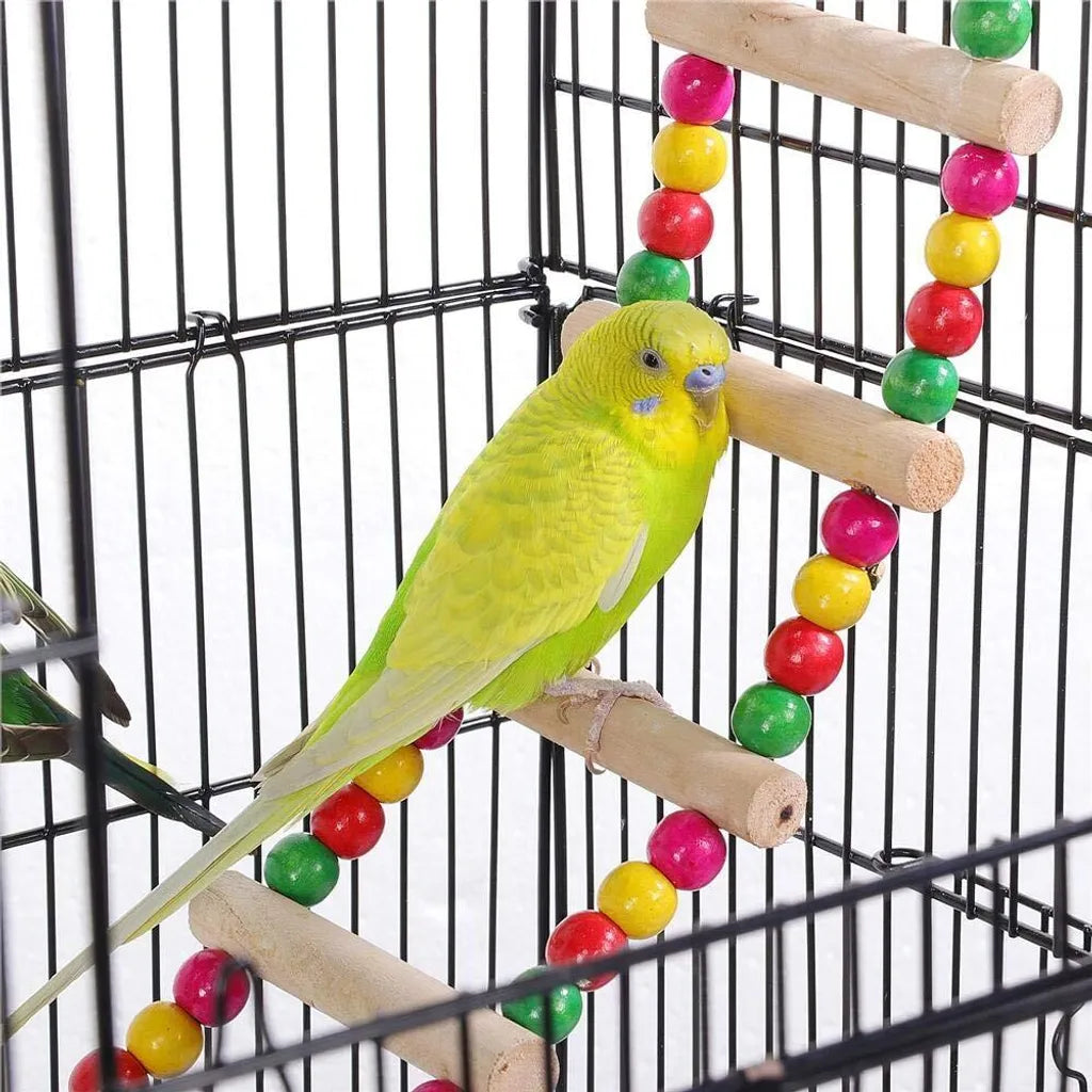 Cage à oiseaux Yaheetech XL - Avec pied/roulettes - 46 x 35,5 x 158,5 cm - Noir