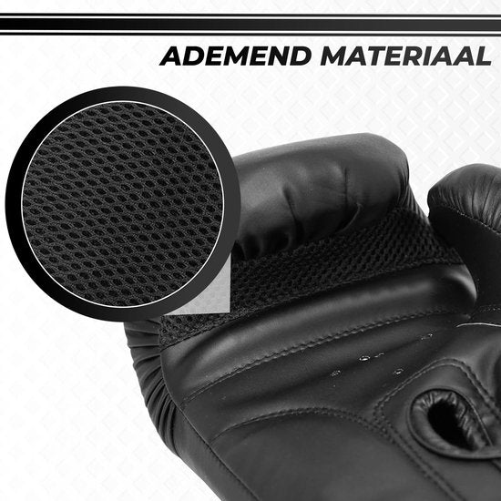 Gants de boxe Fitby - Gants de kickboxing - Gants de boxe - Gants de boxe pour enfants - Noir - 8 oz