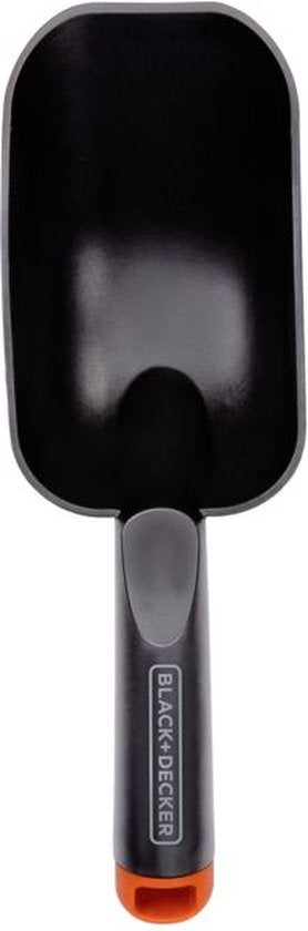 BLACK+DECKER Pelle de jardin - Finition ronde - Fond profond - 28.5 CM - Noir