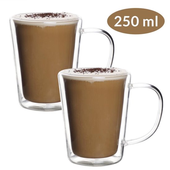 Verres à thé Monzana - Lot de 4 verres 250ml - Double verre