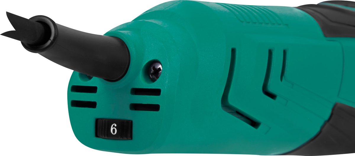 VONROC Polisseuse excentrique - 400W - Ø50/Ø75MM - Démarrage progressif et électronique à puissance constante - 8 disques de polissage et 2 disques d'appui inclus - Vert/Noir