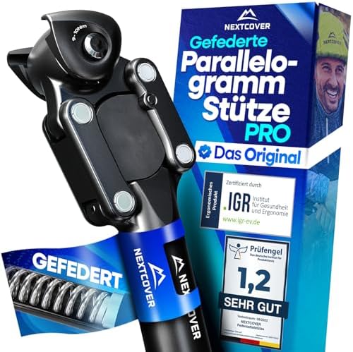 Tige de selle à suspension parallélogramme NEXTCOVER – L'originale – avec technologie Comfort-Spring, 27,2/30,9/31,6/34,9 mm