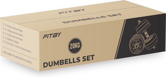 Fitby Dumbbells 20 KG - Dumbbell - Weights Set - Adjustable Dumbells - dumbbell set - Dumbbell Set