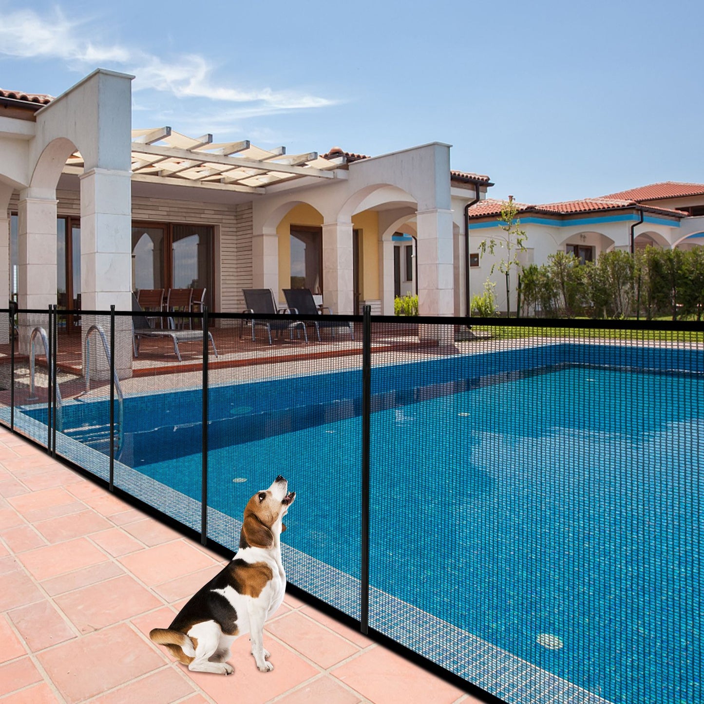 Barrière de piscine Coast pour enfants - Barrière de sécurité pour jardin et piscine - Barrière pour bassin - 360 x 125 cm