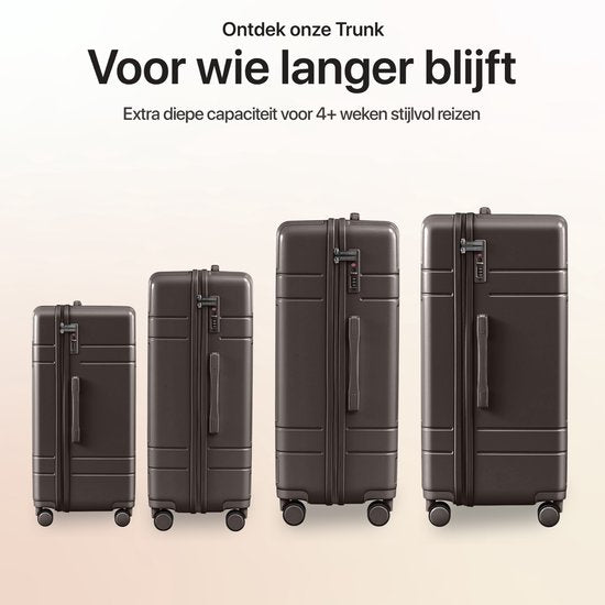 SKYCASES Valise de voyage à coffre - Classic Heritage - Valise extra-large - 110L - Serrure TSA - Trolley léger - 78x44x36 cm - Valise à roulettes à coffre - Roues pivotantes - Marron