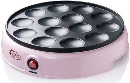 Bestron Poffertjes pan - APFM700SDP - 800W - Poffertjes maker - Electrique - Rose - 5 ans de garantie