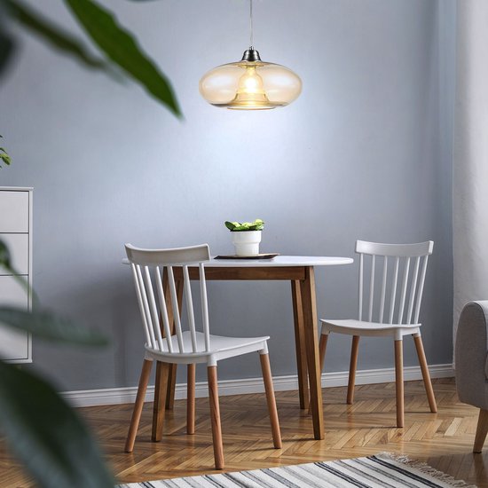 Globo - lampe suspendue - LILLE - ambre - verre - Ø 40cm - E27 - 30040123