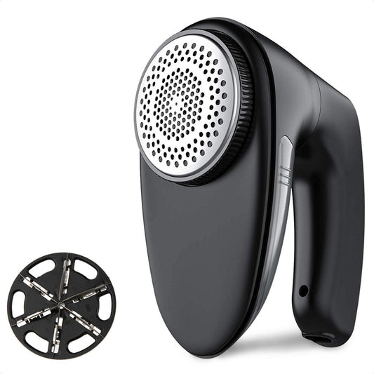 Rasoir anti-bouloche vêtements rechargeable USB Auronic Sans fil, 2 accessoires supplémentaires, Noir