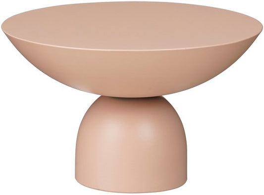 Table d'appoint Celise de Mica Decorations - H 28 x Ø 47 cm - Métal - Rose pâle