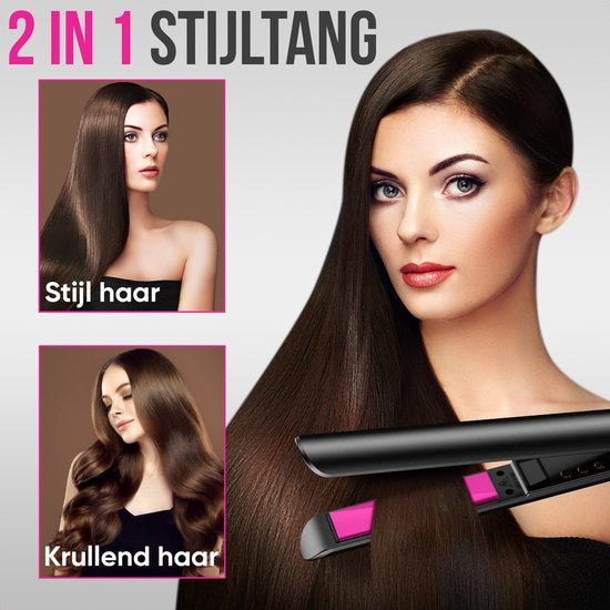 Strex Straightener - 2 in 1 - Straighten and Curl - Ceramic - 120℃/230℃ - Fer à friser